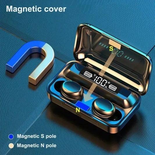 Multifunctional F9 Bluetooth Headset Hands-free Touch Waterproof 9D Stereo Bass Sports Headset for all smart phone