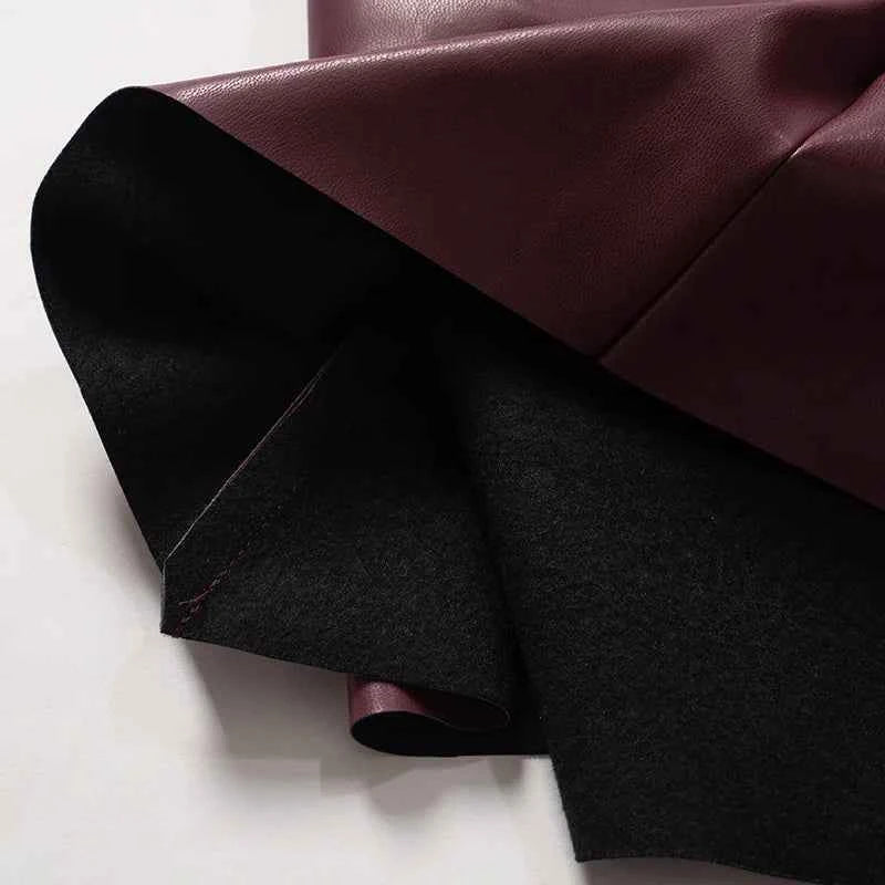 Burgundy Leather Tops Women Fashion Ruched Bodycon Crop Top Summer Sexy Sleeveless Irregular Night Club Party Tanks 2024 Black