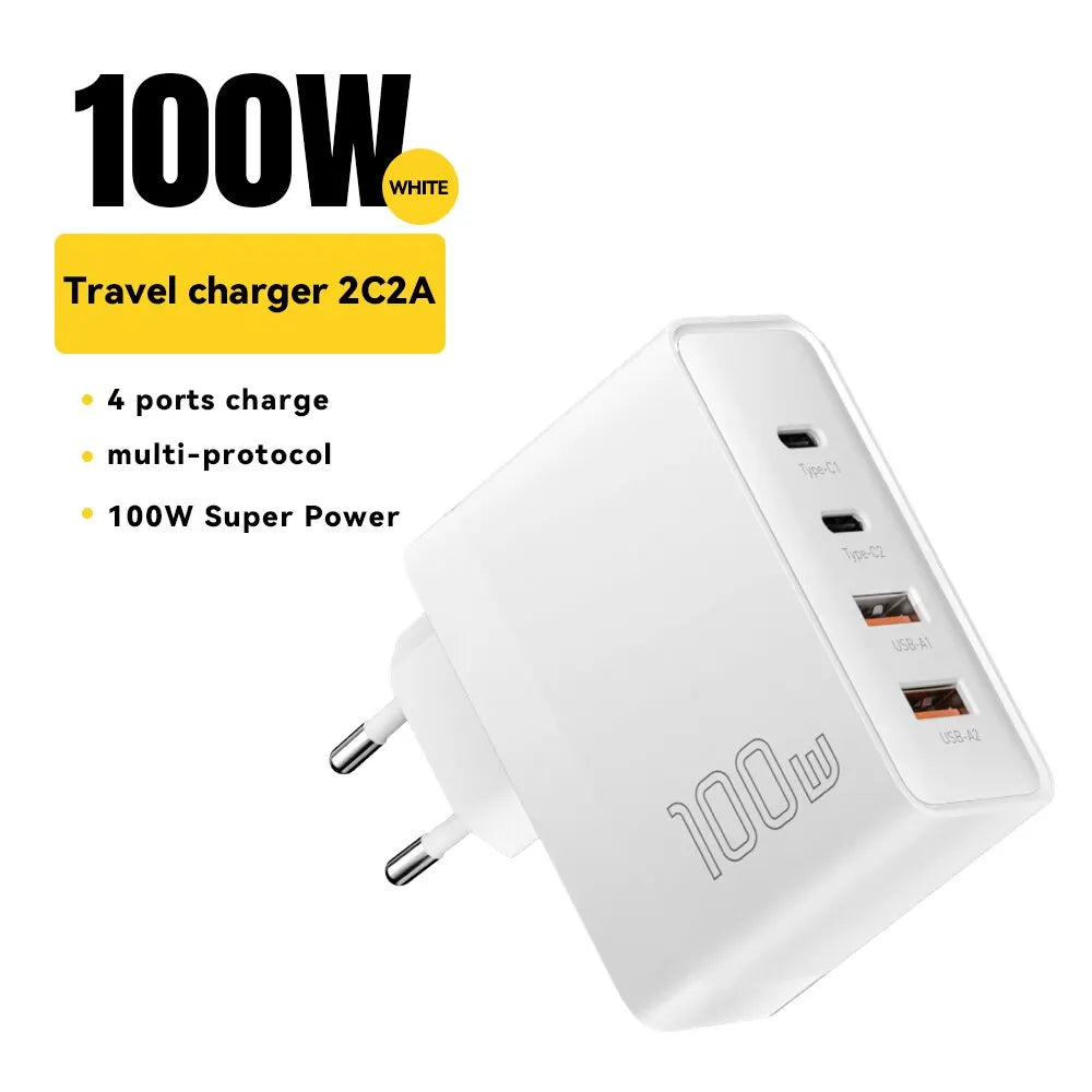 Essager 100W GaN USB Type C Caricabatterie PD QC Quick Charge 4.0 3.0 Type C Ricarica Rapida Per iPhone 14 13 12 Xiaomi Macbook - Shoppiline