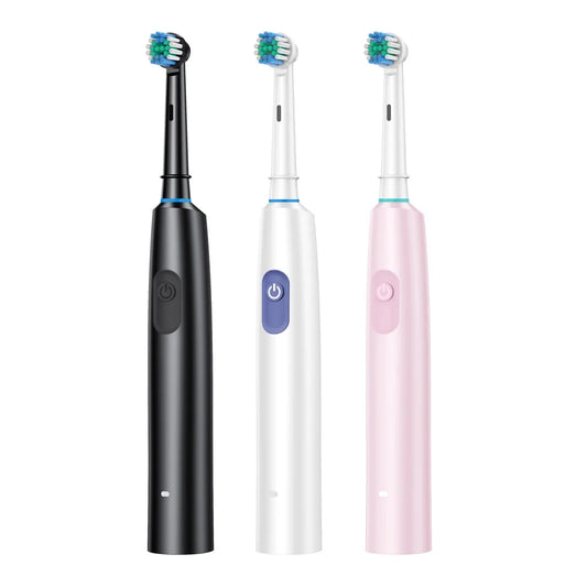 HOMEFISH Bestselling 5-Speed Rotating Electric Toothbrush 360° Rotating Soft Bristle Head Waterproof Sonic Rechargeable