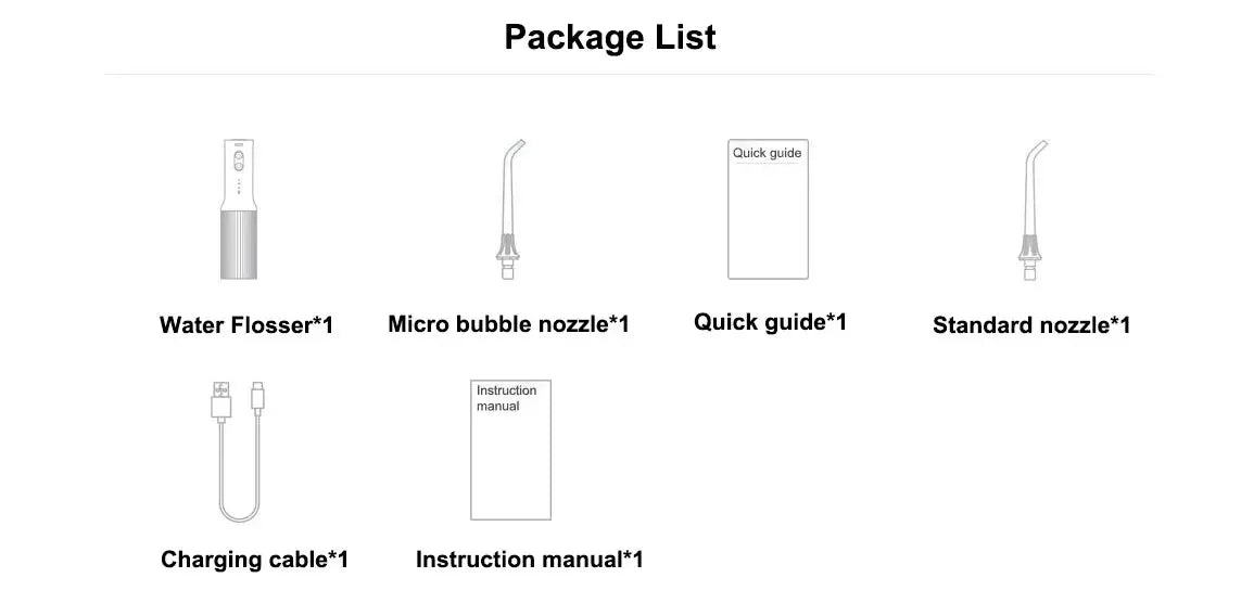 XIAOMI MIJIA MEO705 Portable Oral Irrigator Dental Teeth Whitening Flosser Bucal Tooth Cleaner Waterpulse Water Thread for Teeth