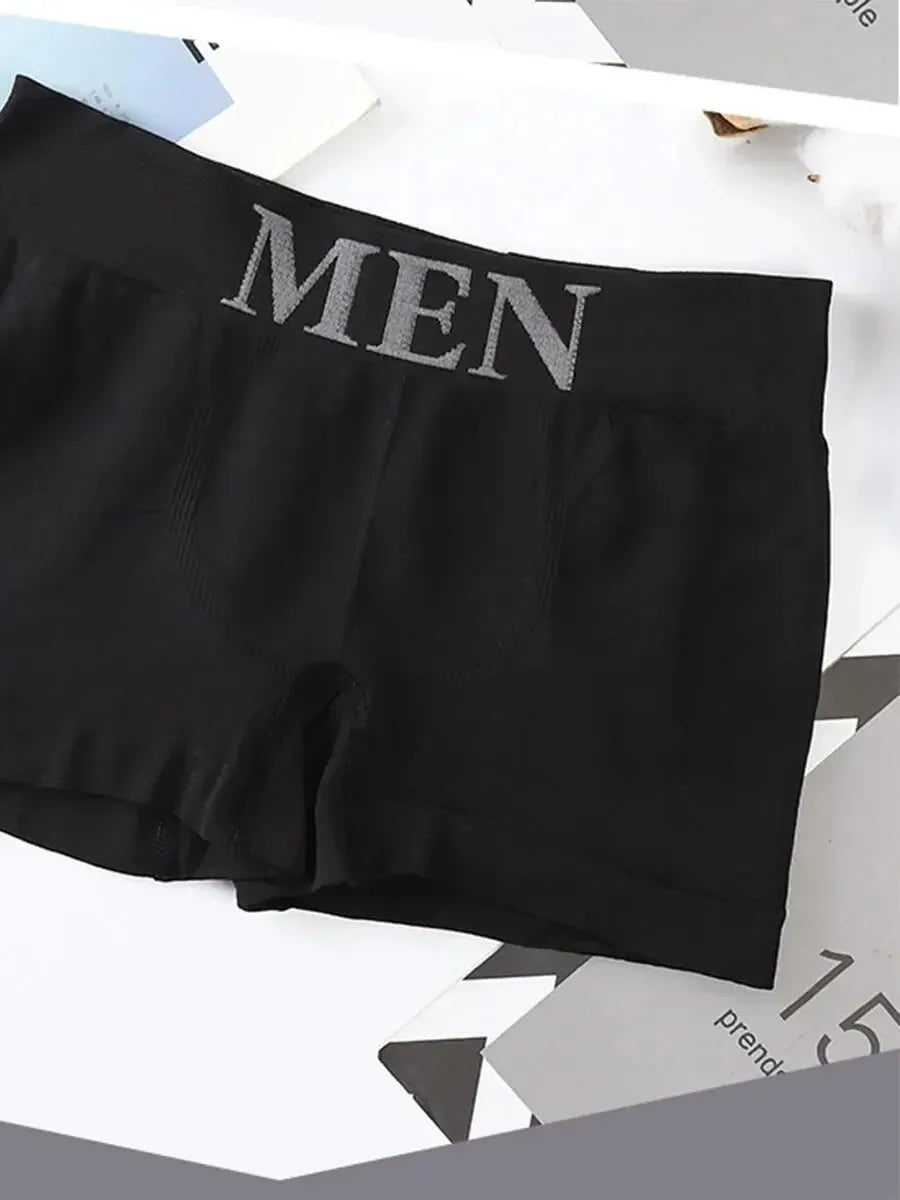 Lot de 5 Boxers Confortables pour Hommes, Couleur Unie, Haute Élasticité, Respirants