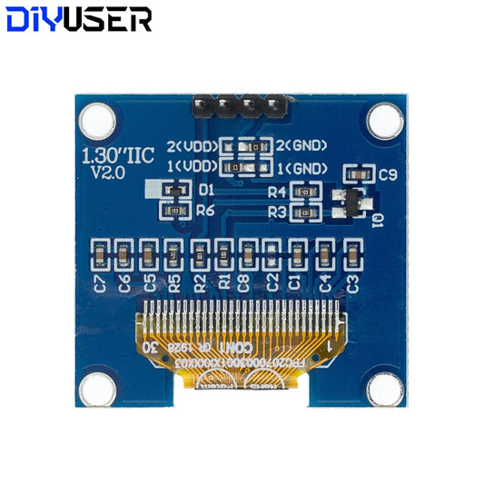 DIYUSER 1.3" IIC OLED Display Module White Blue Color Drive Chip SH1106 128X64 1.3 Inch LCD IIC I2C Communicate For Arduino