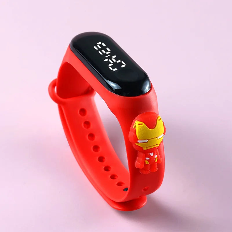 Mode Mickey Kinderuhren für Mädchen Elektronisches Armband Sport Touch LED Spiderman Puppe Kinderuhr Frauen Wasserdichte Uhr