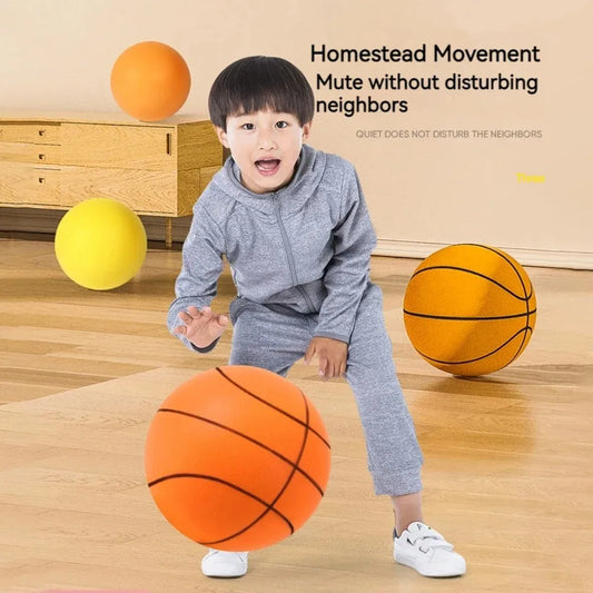 Foam Basketball Kids Silent Basketball Bouncing Mute Silent Ball Bounce Squeezable Mute Bouncing Basketball - Shoppiline