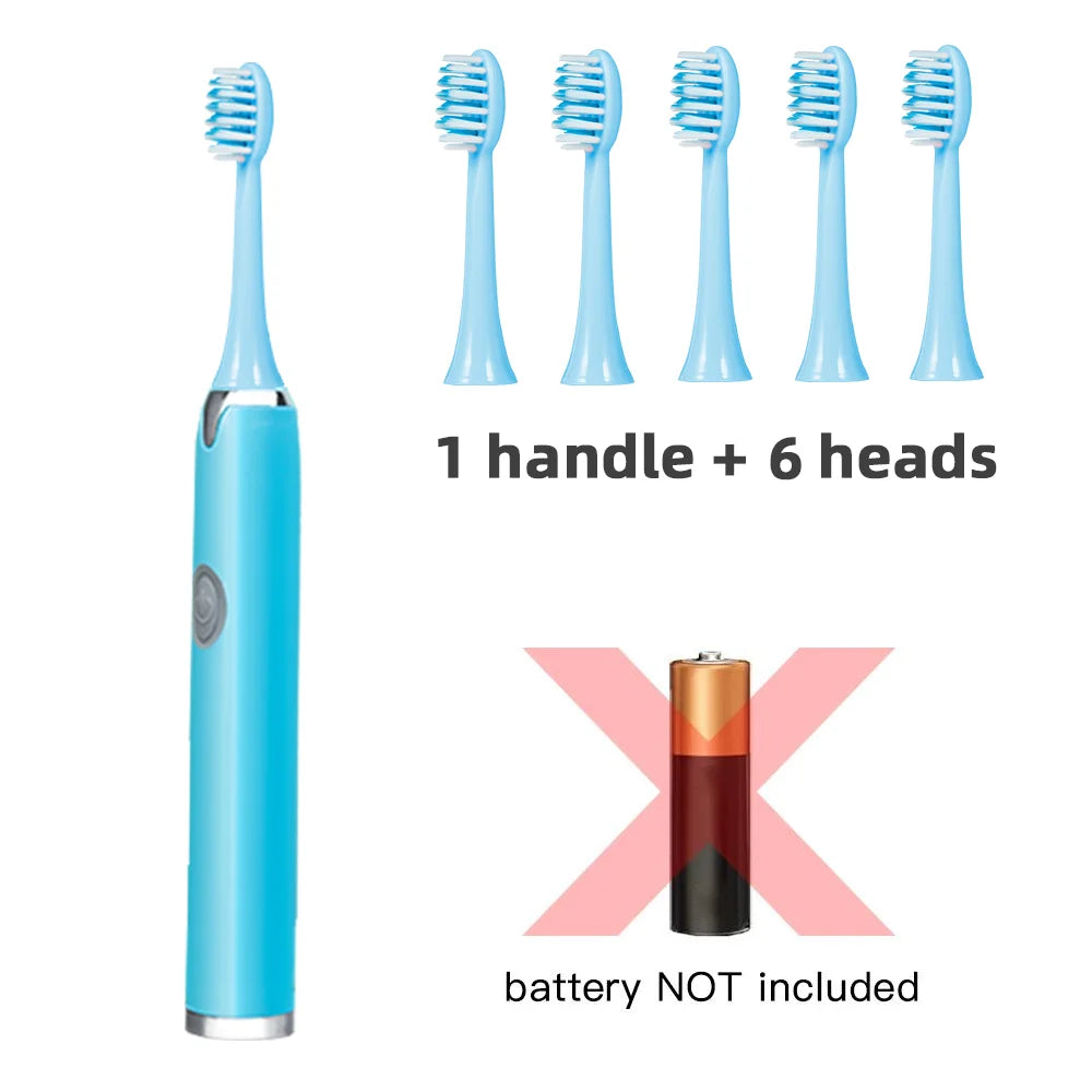 Tongwode Sonic Electric Toothbrush IPX7 Waterproof Adult Couple Home Use Soft Bristle Replaceable With 6 Tooth Brush Heads