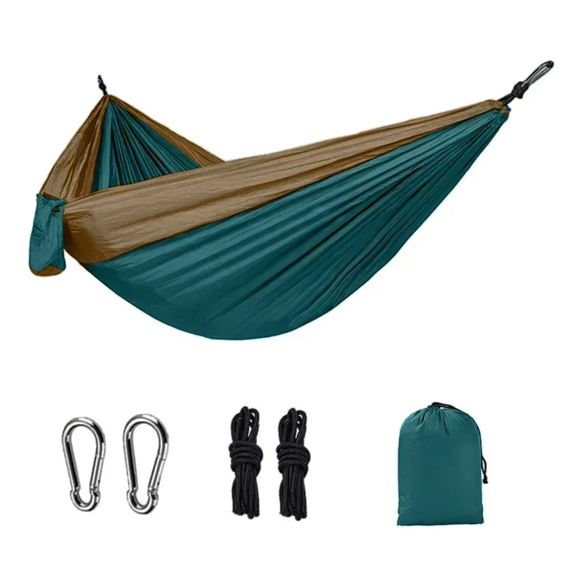 Ultra-Light Camping Hammock 300kg Load Capacity Breathable Quick-Drying Parachute Nylon Portable for Outdoor Indoor Garden