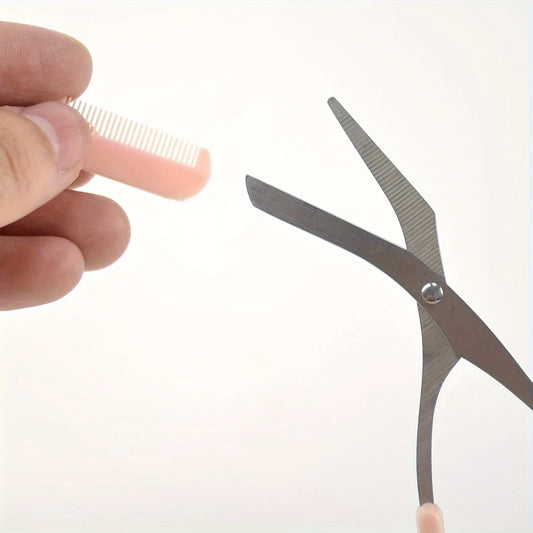 Eyebrow Razor Scissor Stainless Steel Safe Anti-scratch Trimmer for Beginners Crescent Sharp Beauty Tool Multi-color