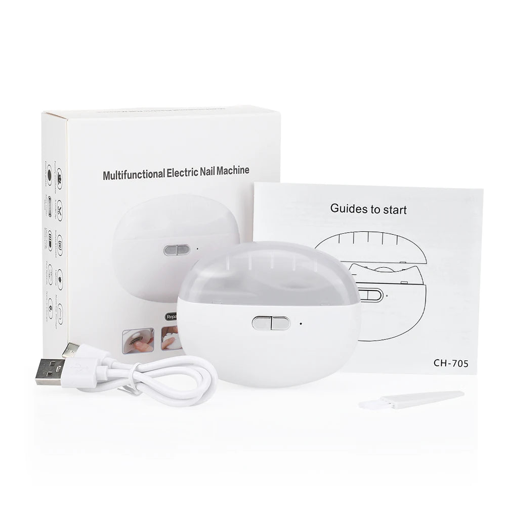 Coupe-ongles électrique avec lumière LED 2 en 1 automatique, lime à ongles, tondeuse pour bébé et adulte, mini outils de manucure, soin des ongles