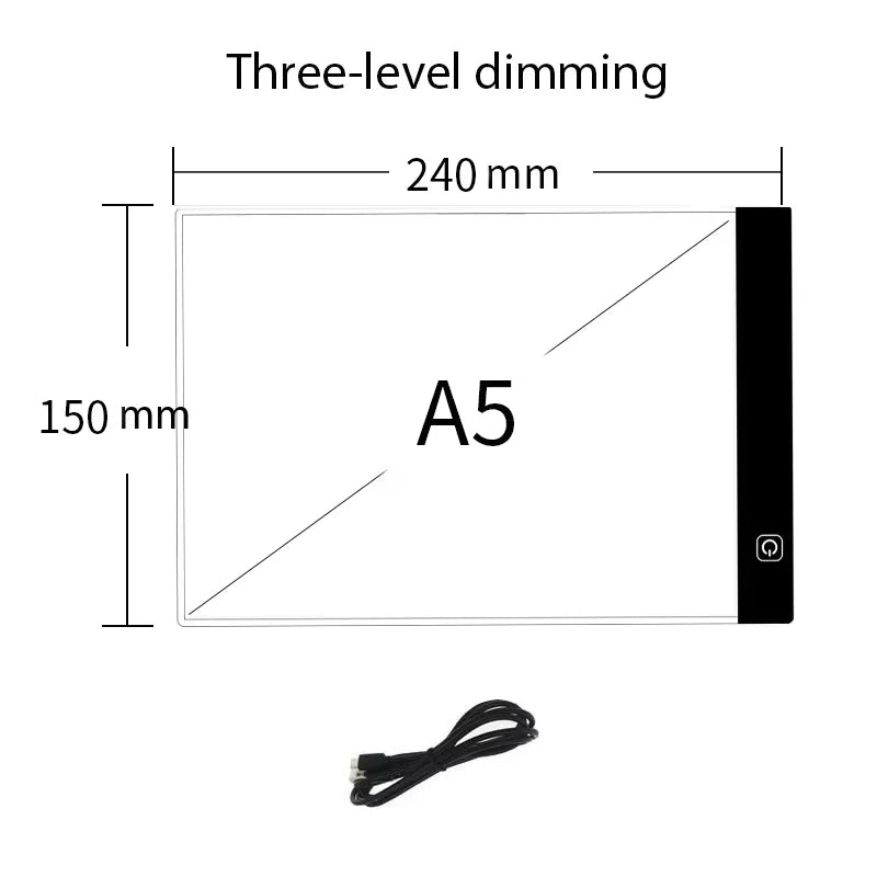 LED Photocopying Table Drawing Board Children's Light-transmitting Copying Table Brightness Adjustable Copy Board Painting Toys - Shoppiline