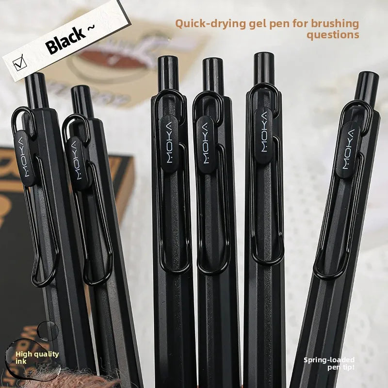 Creative Press Neutral Pen Signature Pen Black Pen Student Supplies Quick Drying Pen Stationery