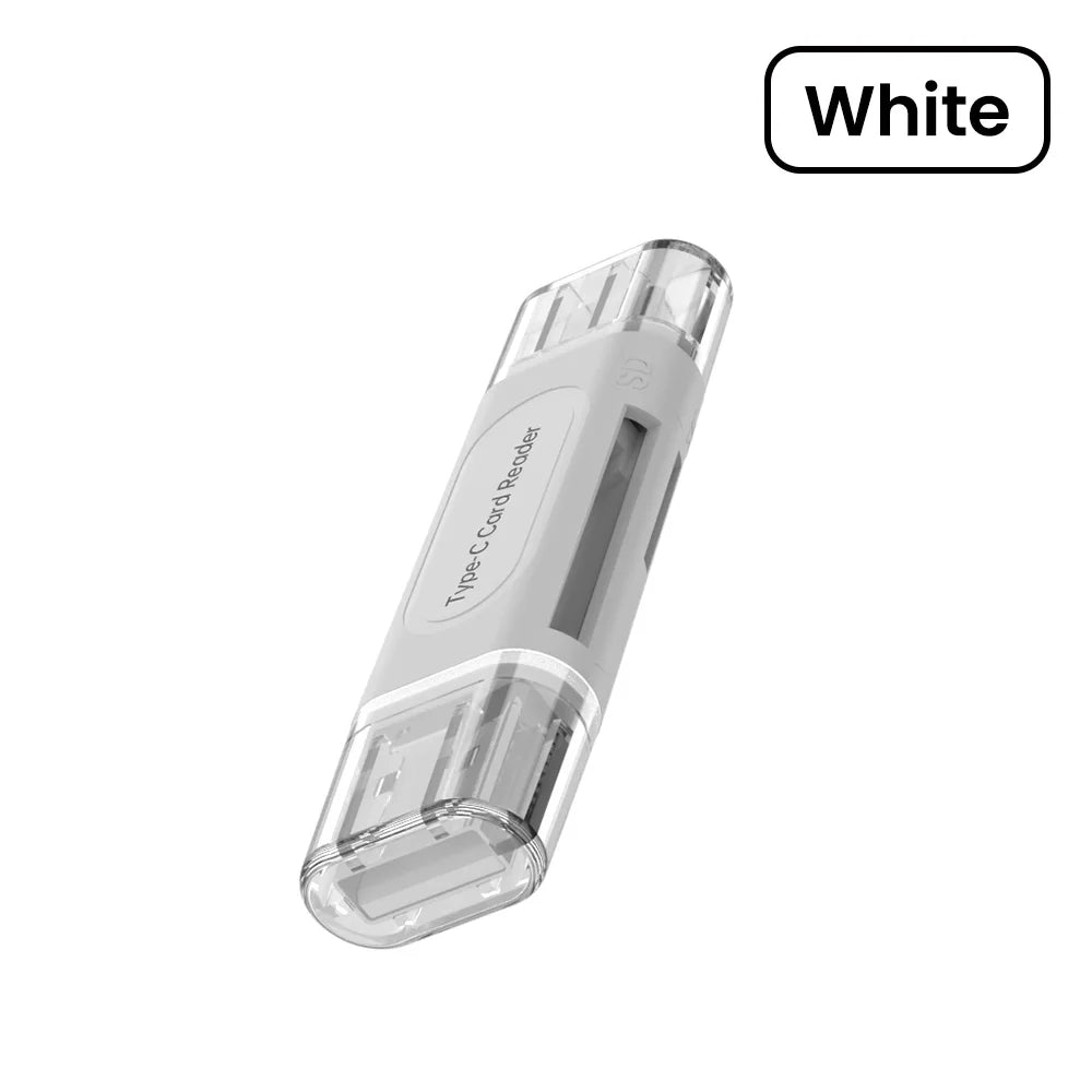 4 in 1 USB Type C Multifunction Card Reader SD TF Card Reader For IPhone15 16 PC Laptop USB2.0 Smart Storage Card Reader Adapter