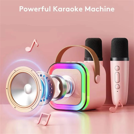 New Hot K12 Bluetooth Speaker Portable Home Cute Karaoke Mini Wireless Audio with Microphone K Song Family Singing Machine