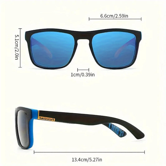 1/3/4PCS Men Classical Square Sports Sunglasses Lightweight PC Frame UV400 for Driving Fishing Cycling Unisex Durability
