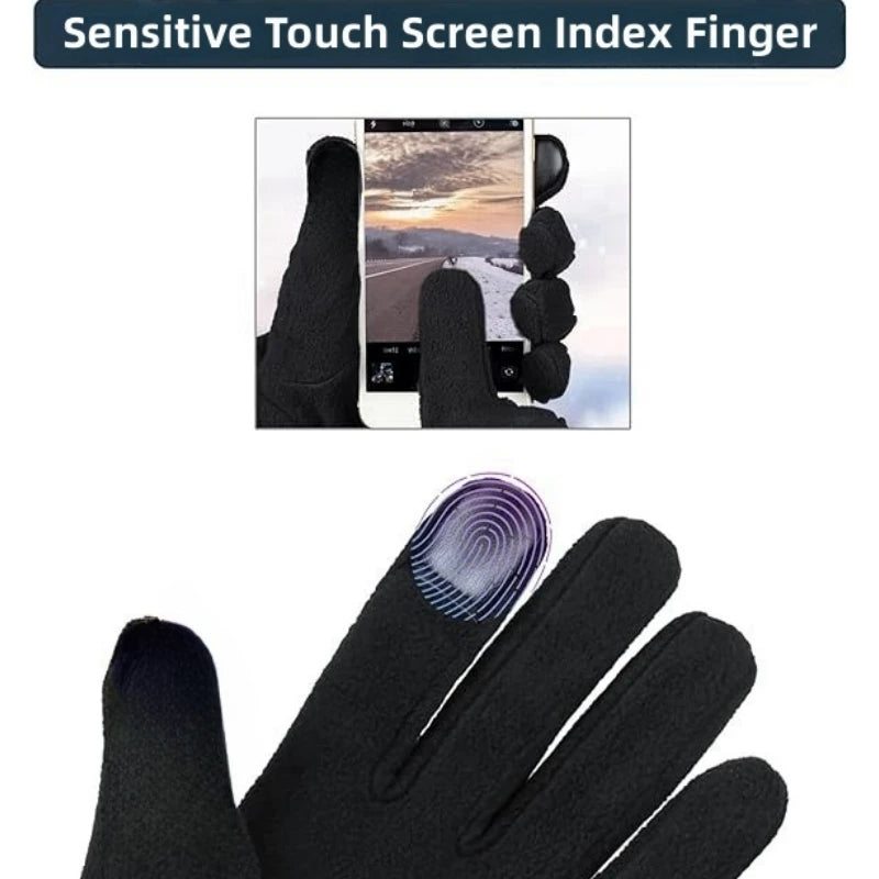 Touchscreen Thermal Gloves – Fleece-Lined Warm Gloves for Running, Hiking & Winter