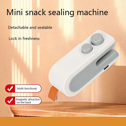 Mini-scelleuse USB rechargeable Scelleuse thermique Sac de rangement Emballage en plastique Scelleuse alimentaire Clip Sac Scelleuse alimentaire portable