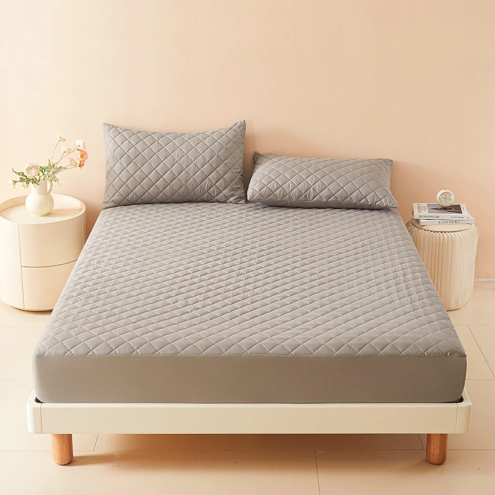1pc 3D Air Fabric Thick Mattress Cover, 100% Waterproof Mattress Protector, Soft and Breathable Fitted Bed Sheet (No Pillowcase) - Shoppiline