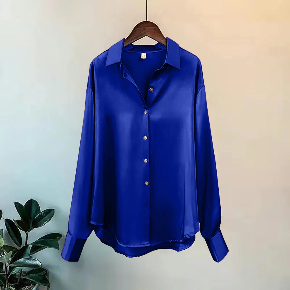 2025 Printemps Chemises et Blouses Nouveaux Cardigans Pullover Femme Haut Tricoté Coréen Manches Longues Revers Bouton Élégance Doux Manteaux Décontractés