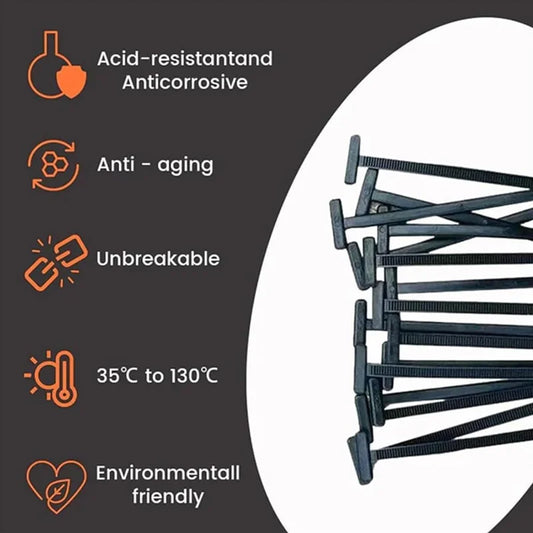 Nylon Universal Cable Tie Buckle-Heavy Duty Zip Ties Holder with Pin & Button Design Plastic Cable Ties Tool Fasteners Car Body