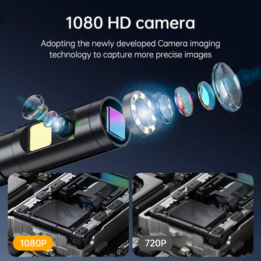 KERUI Industrial Endoscope Camera 4.3inch IPS Screen Dual Lens HD IP67 Waterproof Light Inspection Borescope For Pipe Car Repair - Shoppiline