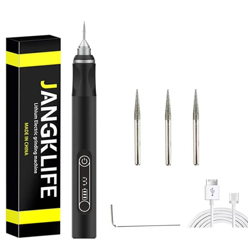 JANGKLIFE USB Cordless Rotary Tool Kit Woodworking Engraving Pen DIY Crafts Engraving Cordless Drill - Shoppiline