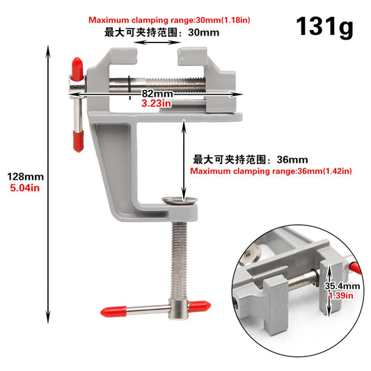 Mini table tiger pliers DIY clamp flat mouth pliers stationery nuclear carve table tiger pliers clamp bed carving fixed fixture