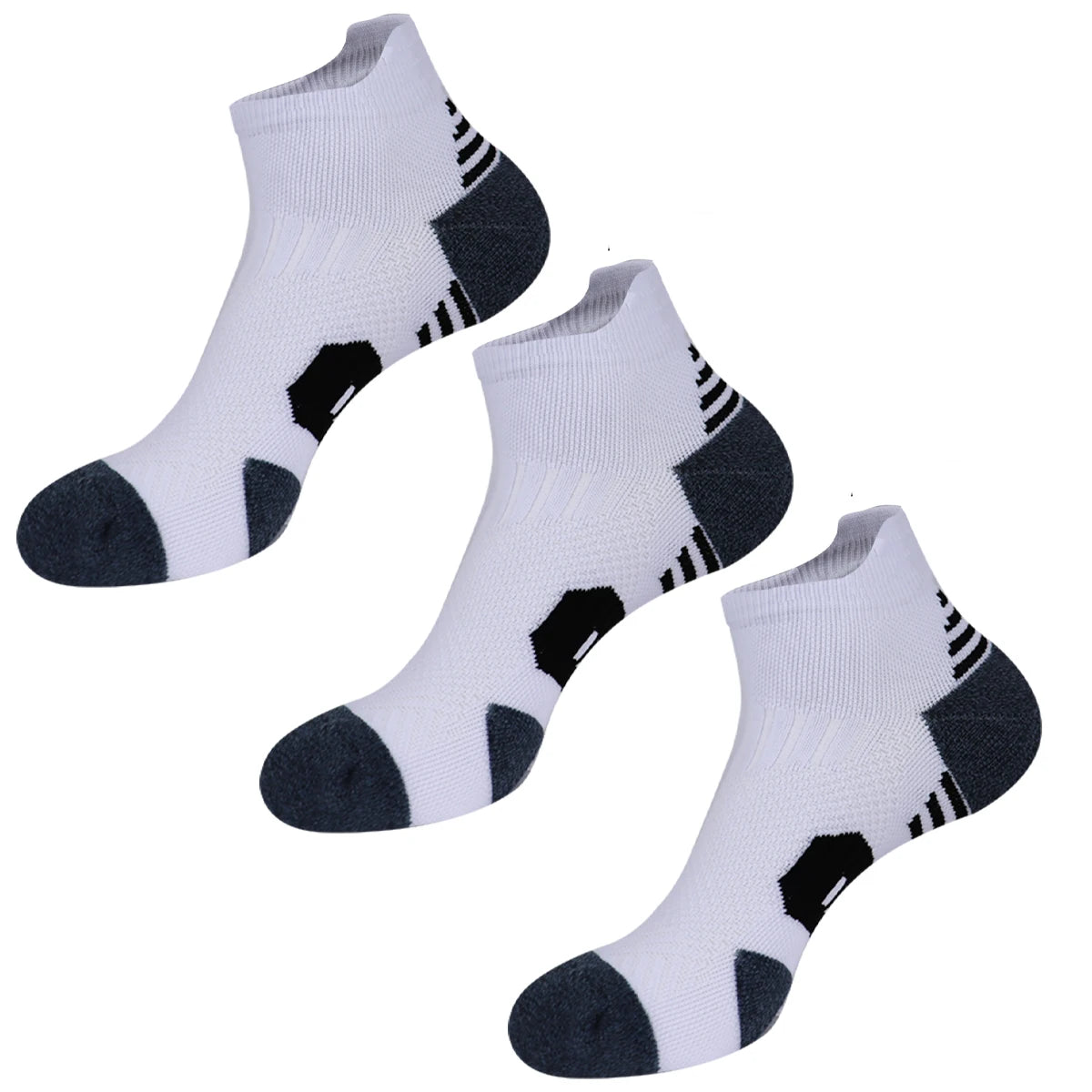 3/9 Pairs Non-Slip Sports Socks for Men & Women Thickened Towel Bottom Professional Running Fitness Training Basketball Socks