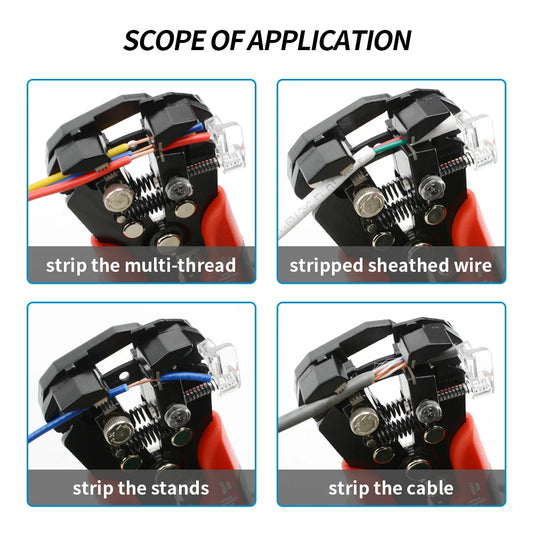 Automatic Cable Wire Stripper Cutter Crimper Electrician Professional Wire Hand Tool Crimping Stripping Cutting Plier