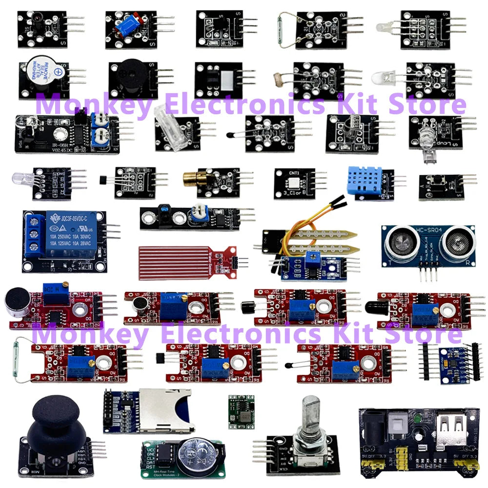 45 in 1 Sensors Modules and 16 Kinds Starter Kit For Arduino Raspberry Pi , Better Than 37 in 1 With Box DIY UNO R3 MEGA2560 - Shoppiline