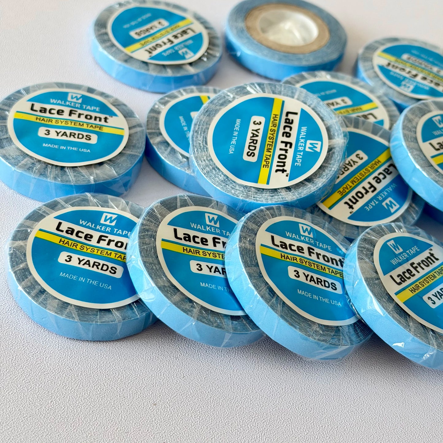 30PCS/20PCS/10PCS/5PCS/1PCS 0.8 CM*3 Yards Super Hair Blue Tape Double-Sided Adhesive Tape for Hair Extension/Lace Wig/Toupee