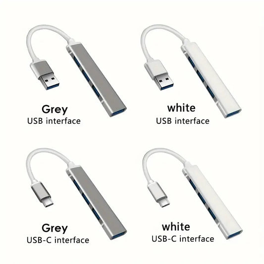 USB HUB Extender 4 Port Splitter Adapter OTG Docking Station For Phone Macbook Pro 13 15 Air PC Laptop Computer Hub