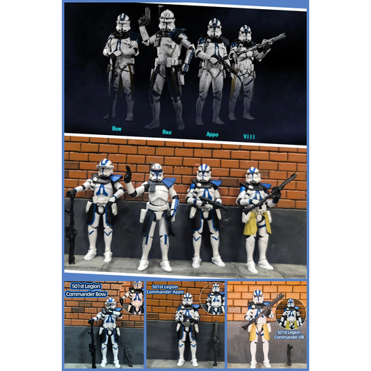 Star Wars 3.75 Inch Trooper 1/18 501st Legion Action Figure Hardcase REX Anakin Dogma Tup Toys Model Loose - Shoppiline