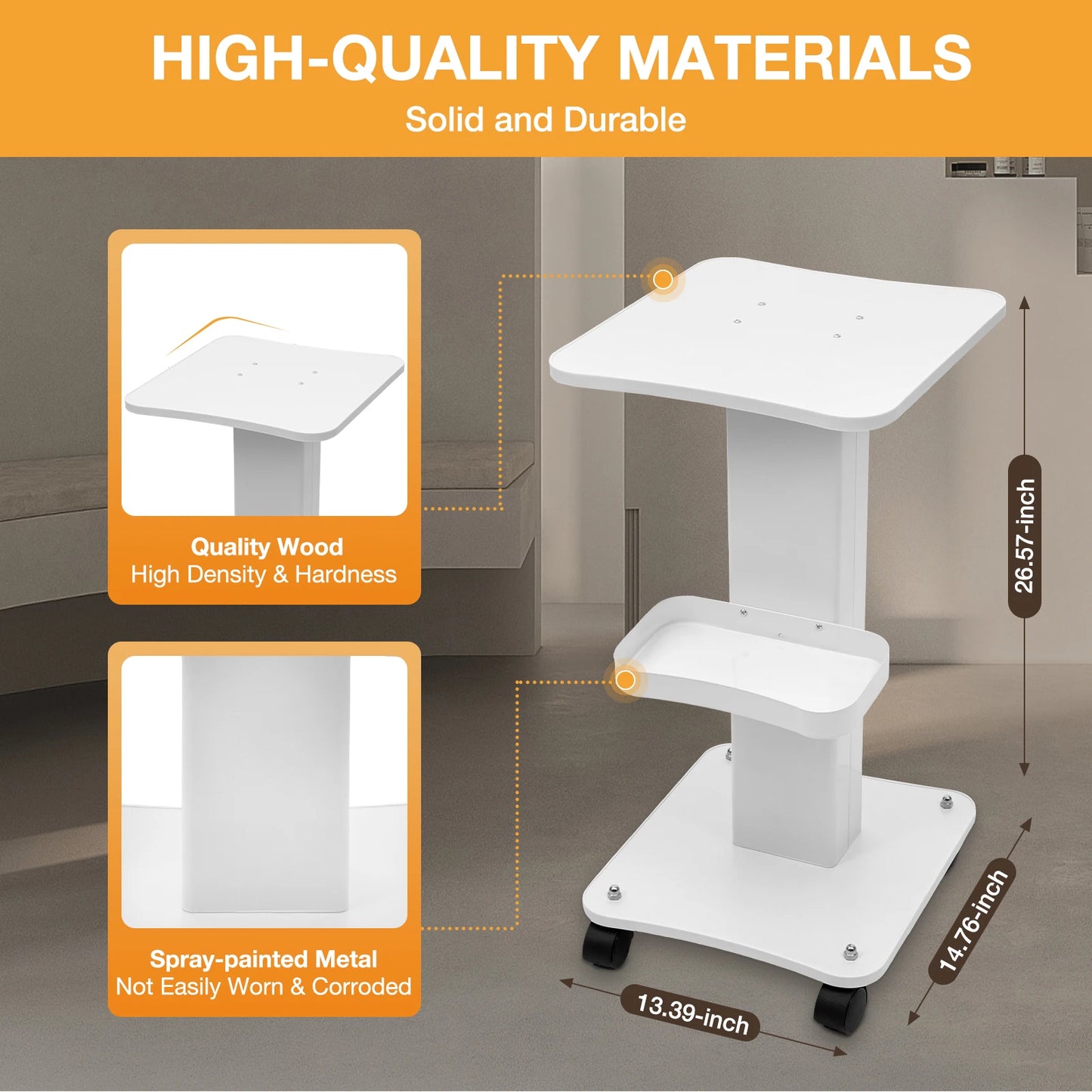 Salon Trolley Stand Beauty Instrument Beauty Auxiliary Trolley Organizer Cart With Wheel Spa Cart Equipment