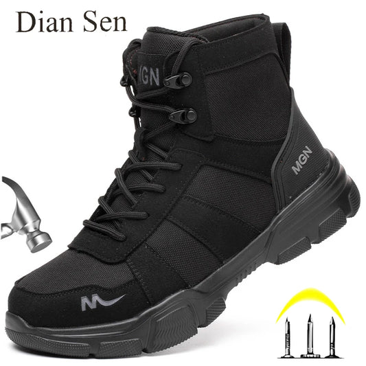 Work Boots Indestructible Safety Shoes Men Steel Toe Shoes Puncture-Proof Sneakers Women Non Slip Work Shoes Male Tactical Boots - Shoppiline
