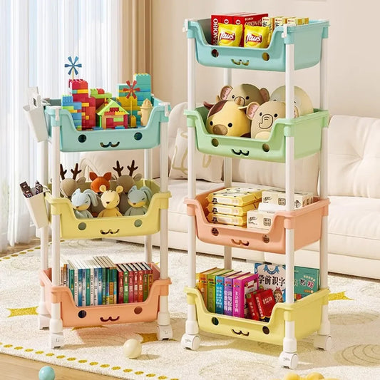 Toy Storage Trolley Bookshelf Snack Rack For Children Storage Organizer Bathroom Accessories Closet Organizer Kitchen Storage - Shoppiline