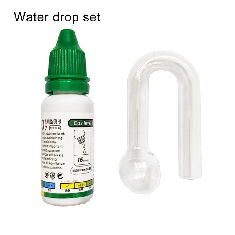 Aquarium CO2 Indicator Solution Monitor Plants Grass CO2 System Concentration Fish Tank Glass Liquid Tester Fluid Drop Checker