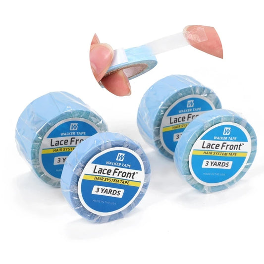 3YARDS Hair SystemsTape For Lace Front Blue Double Sided Wig Tape For Hair Extensions Adhesive Tape Wig Styling Tools