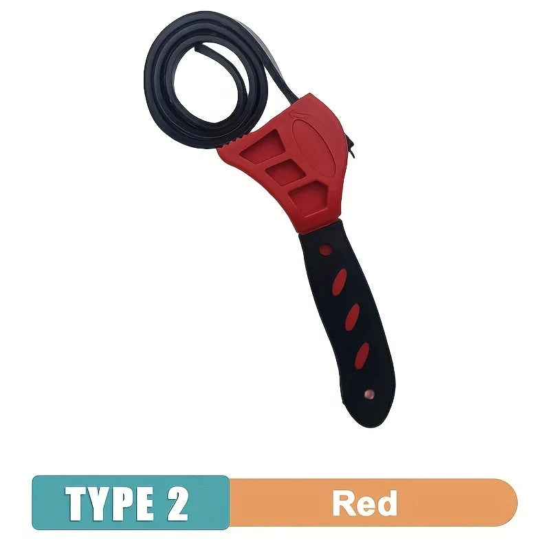 6-inch Multi-function Belt Wrench Plastic Adjustable Bottle Opener Auto Repair Filter Multi-function Hardware Tool