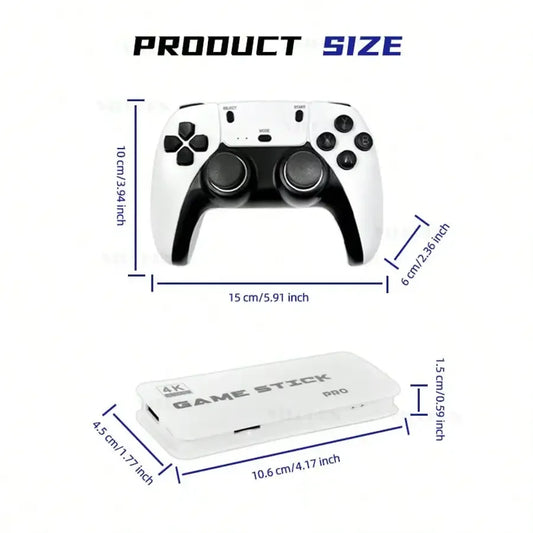 M15 Retro Game Console 2.4G Wireless Dual Controller 4K TV Game Stick 64GB 20000 Retro Games Retro Game Family Gift