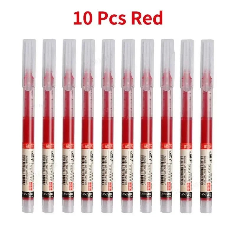 10 Pcs Color Gel pens.Quick Drying Large Capacity,0.5mm, suitable for Students, Note-taking, Marking, Drawing, Bookkeeping.