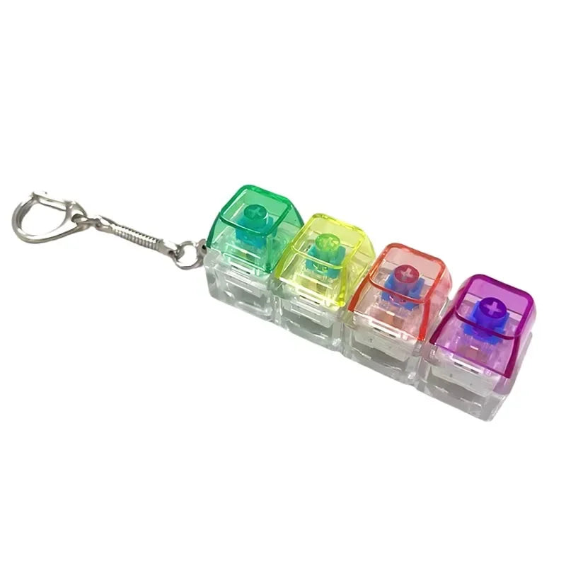 Keychain LED lights for relieving stress and anxiety, keychain keyboard toys, portable office desk accessories, office gifts
