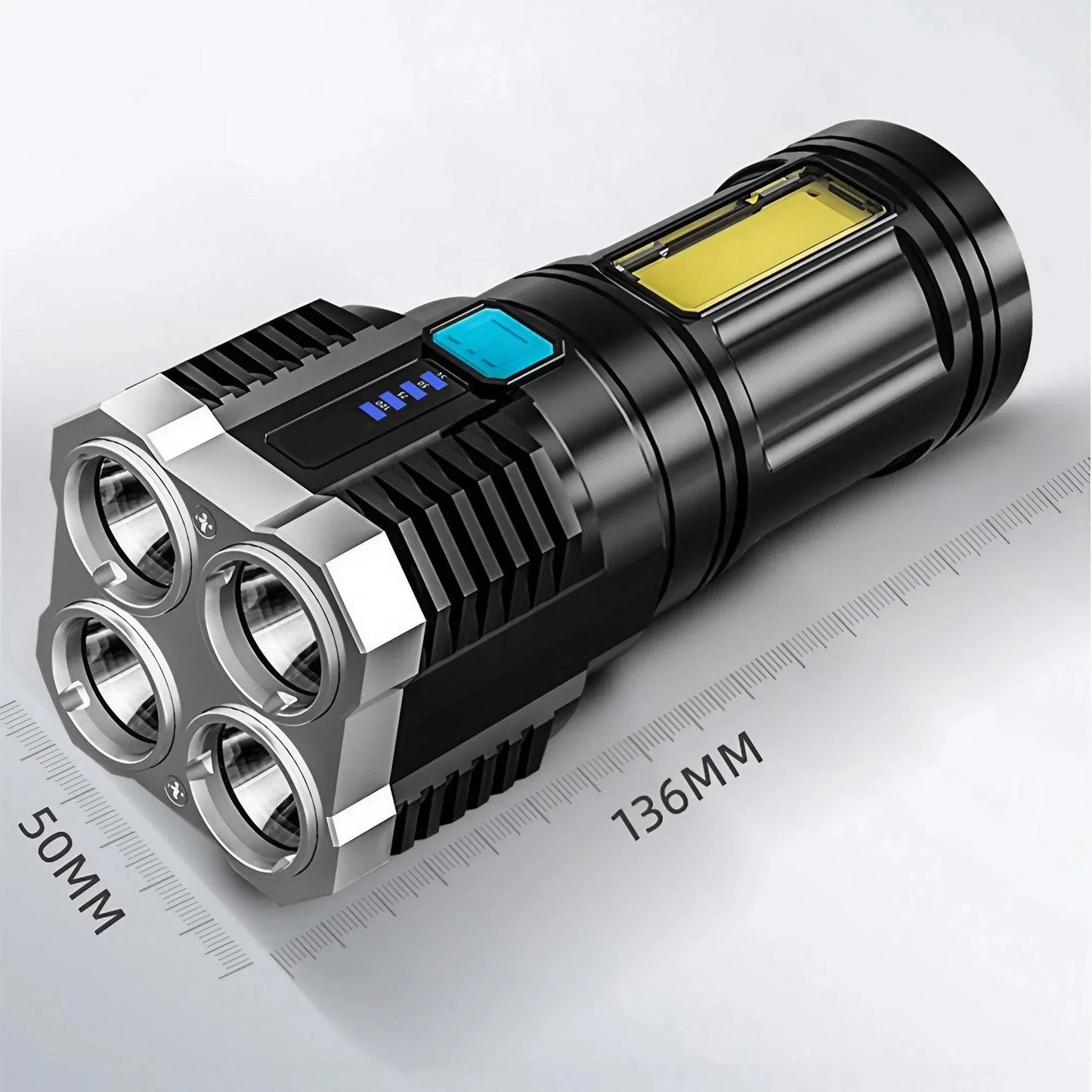 STONEGO Multi Functional LED High Beam Flashlight USB Rechargeable Portable Outdoor Hiking Exploration Light