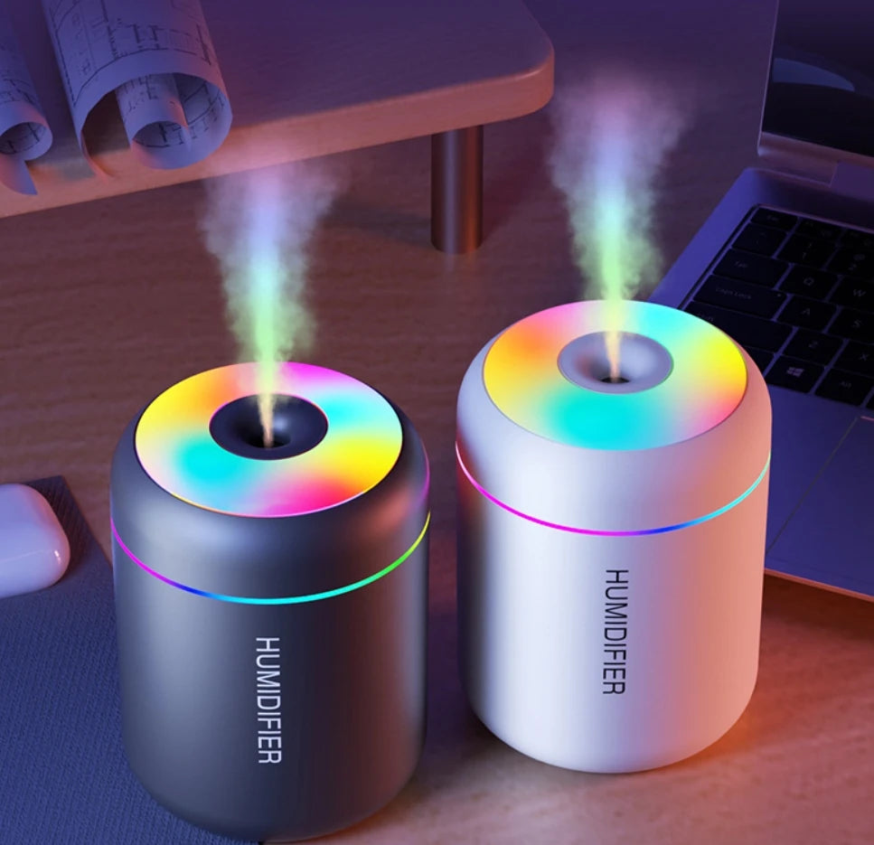 USB Air Humidifier LED Desktop Cool Mist Sprayer Aroma Diffuser Essential Oil Purifier for Home Bedroom - Shoppiline