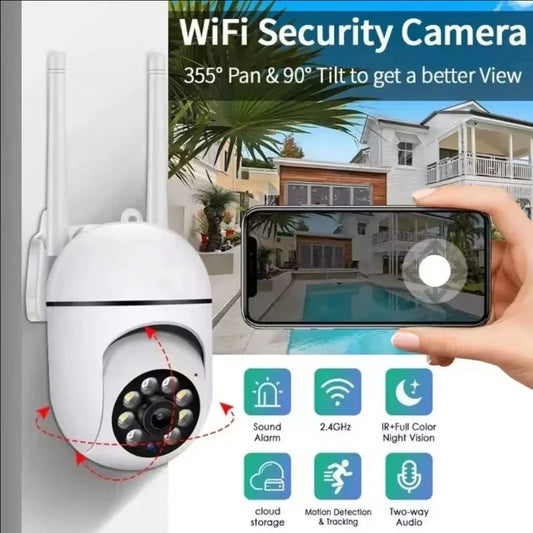 3MP WiFi Camera Home PTZ IP Camera Auto Tracking Security CCTV Camera Color Night Audio Wireless Surveillance Camera - Shoppiline