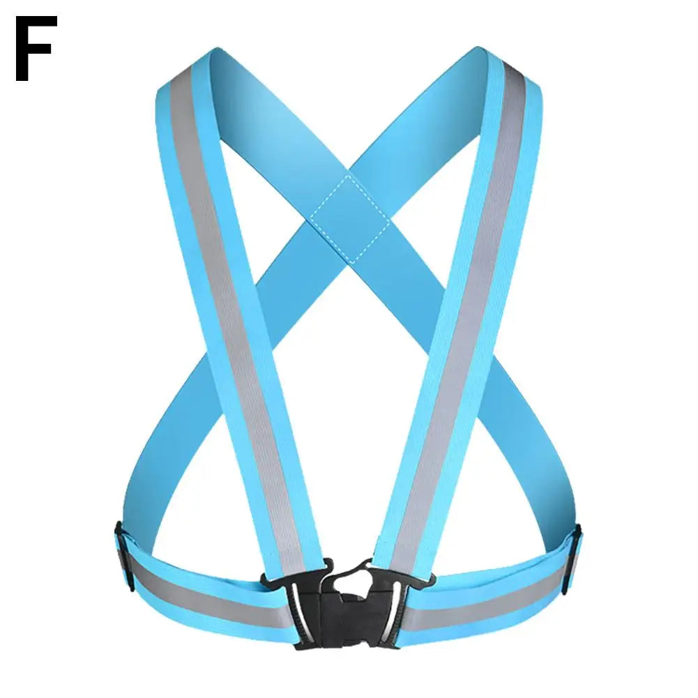 New Highlight Reflective Straps Night Running Riding Clothing Vest Adjustable Safety Vest Elastic Band For Adults and Children