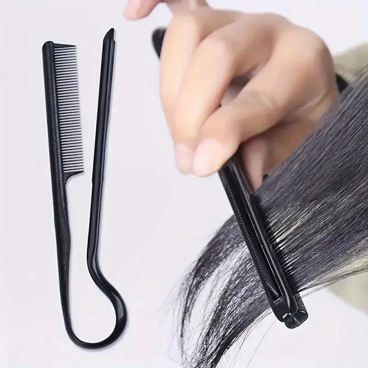 Comb Hairdressing V-Comb Messy Hair Finishing Straightening Splint Comb - Hair Styling Tool Clip special for hair wigs