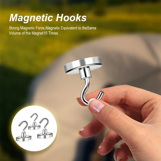 Magnetic Hooks Super Strong Magnets Neodymium Magnet Powerful Magnets Hanging Hooks for Bathroom Kitchen Organizers