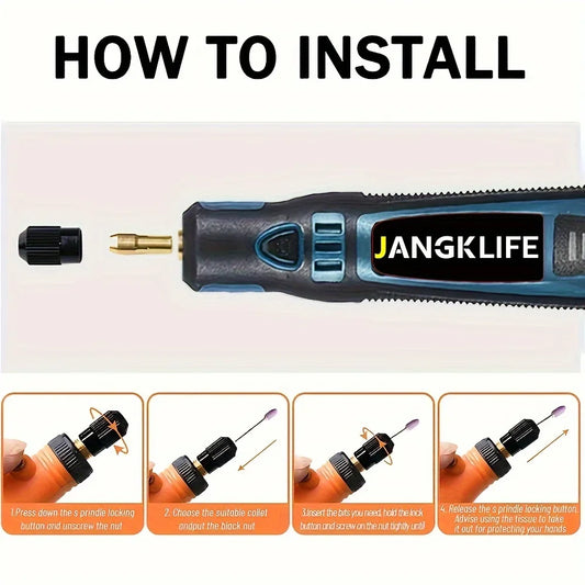 JANGKLIFE USB Cordless Rotary Tool Kit Woodworking Engraving Pen DIY For Jewelry Metal Glass Mini Wireless Drill - Shoppiline