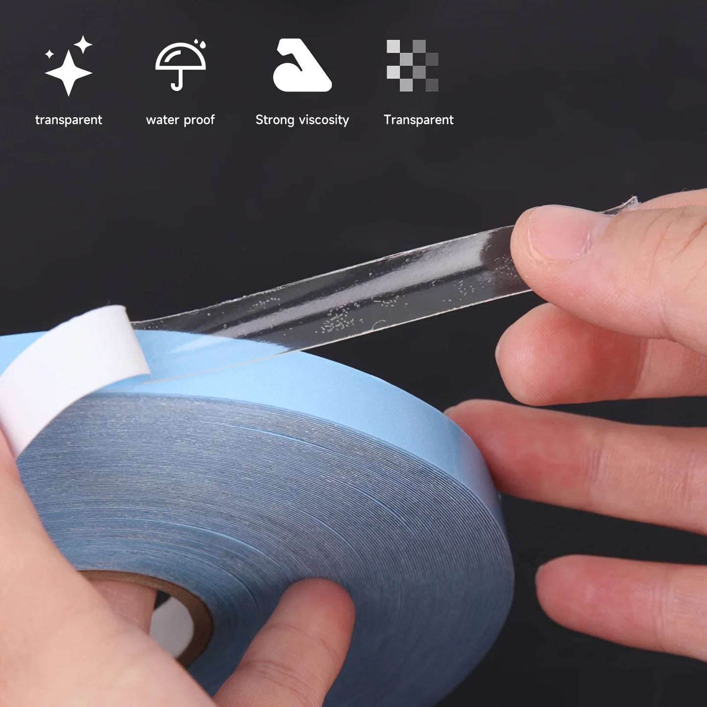 36YARDS Hair SystemsTape For Lace Front Blue Double Sided Wig Tape For Hair Extensions Adhesive Tape Wig Styling Tools