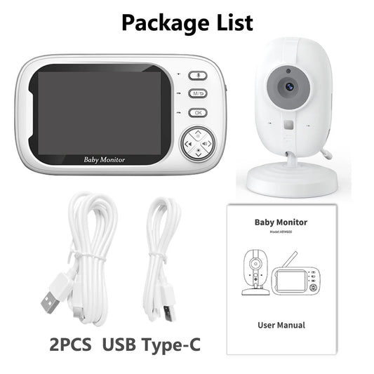 Cdycam New 3.5 inch Wireless Video Baby Monitor Night Vision Temperature Monitoring 2 Way Audio Talk Baby Nanny Security Camera - Shoppiline